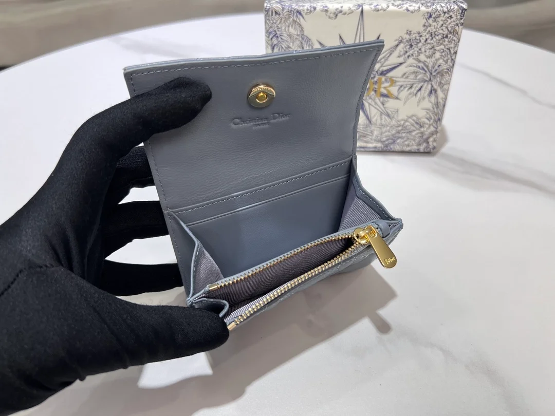 디올 My Dior Glycine 지갑 블루 까나쥬