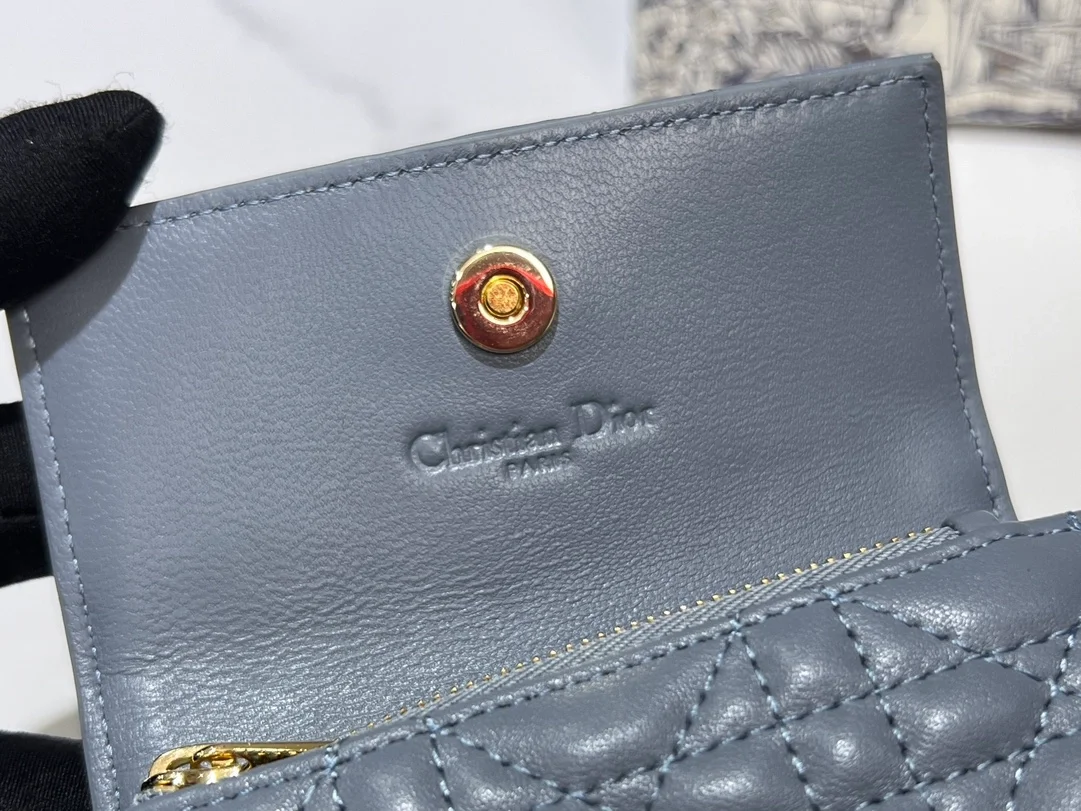 디올 My Dior Glycine 지갑 블루 까나쥬