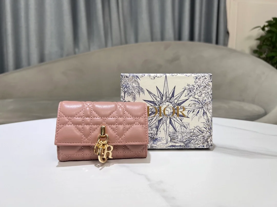 디올 MY Dior Glycine 월릿 앤틱 핑크