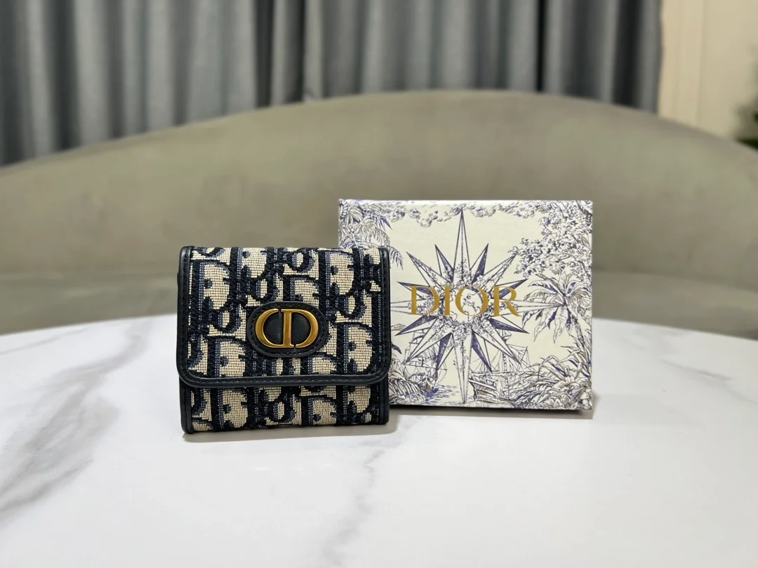 디올 30 몽테인 오블리크 자카드 로터스 지갑