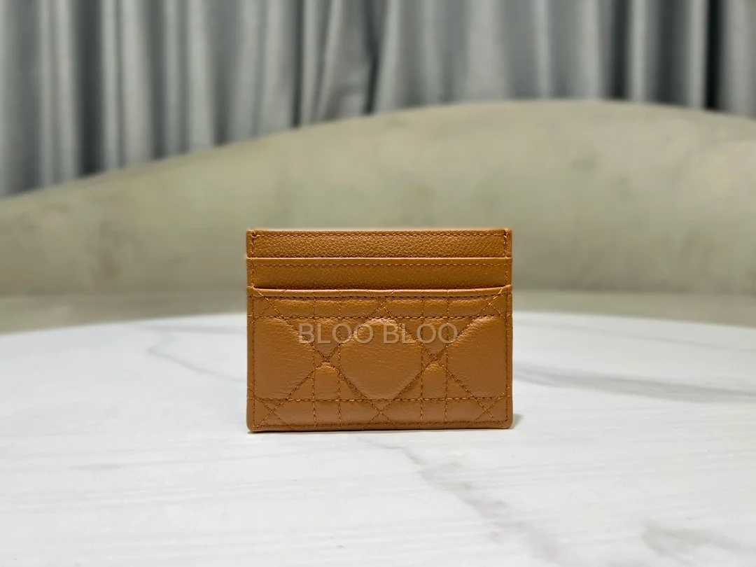 디올 카로 5-슬롯 카드 홀더 미디움 탄