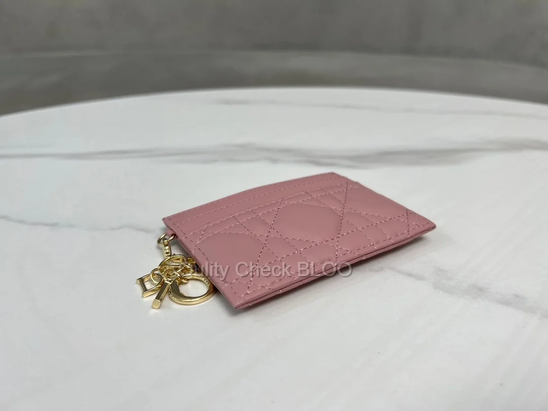 디올 레이디 5-슬롯 카드 지갑 핑크