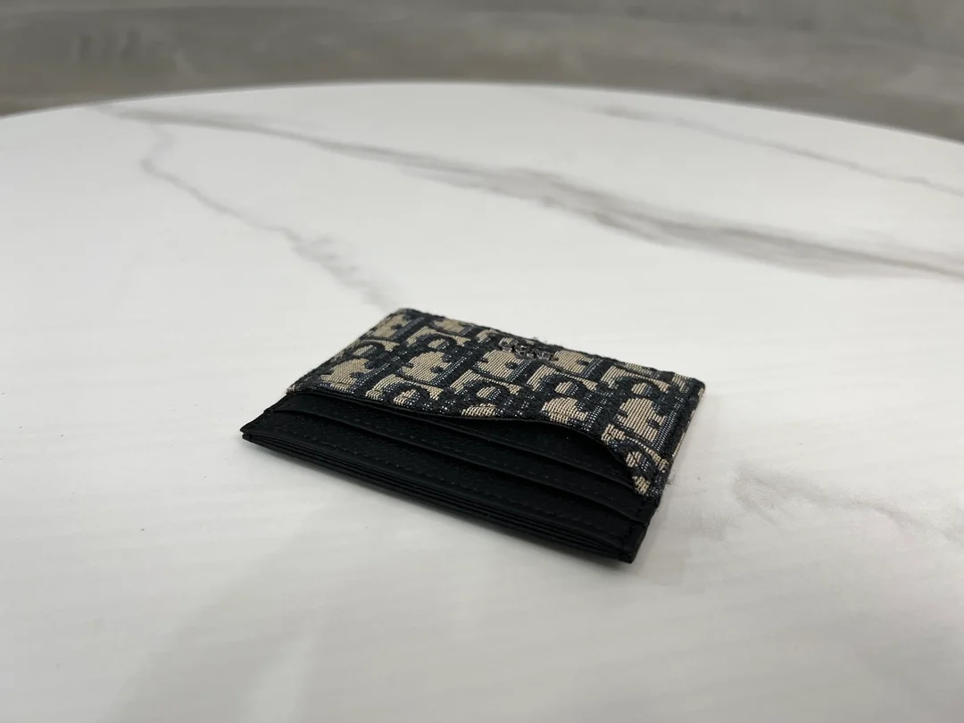 디올 새들 카드 지갑 베이지