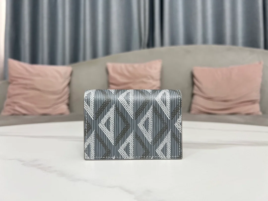 디올 다이아몬드 비즈니스 카드 지갑 그레이