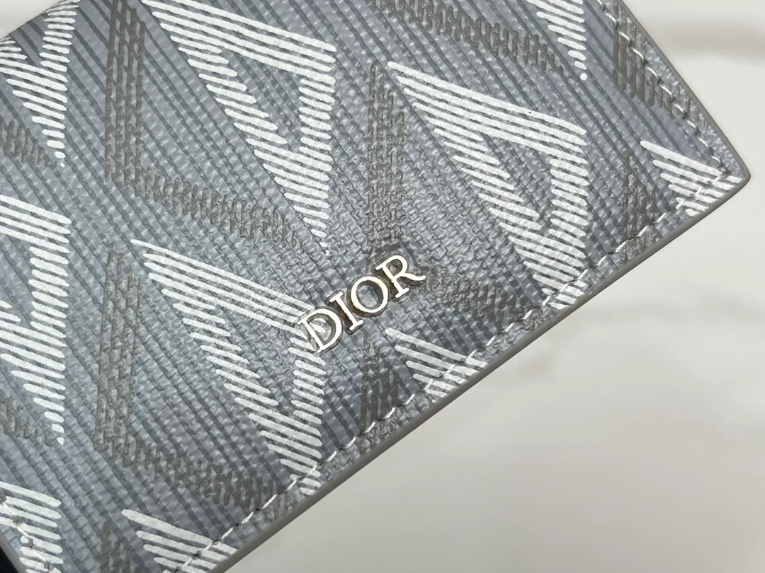 디올 다이아몬드 비즈니스 카드 지갑 그레이