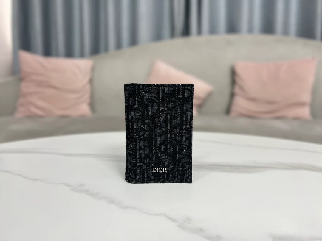 디올 오블리크 카드 홀더 블랙