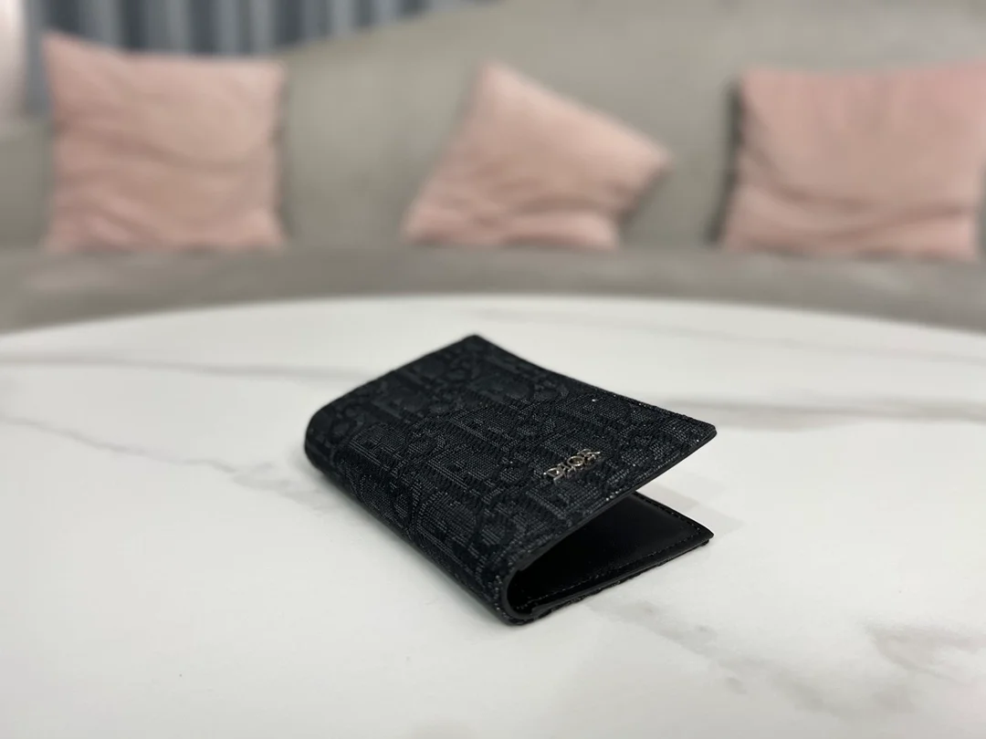 디올 오블리크 카드 홀더 블랙