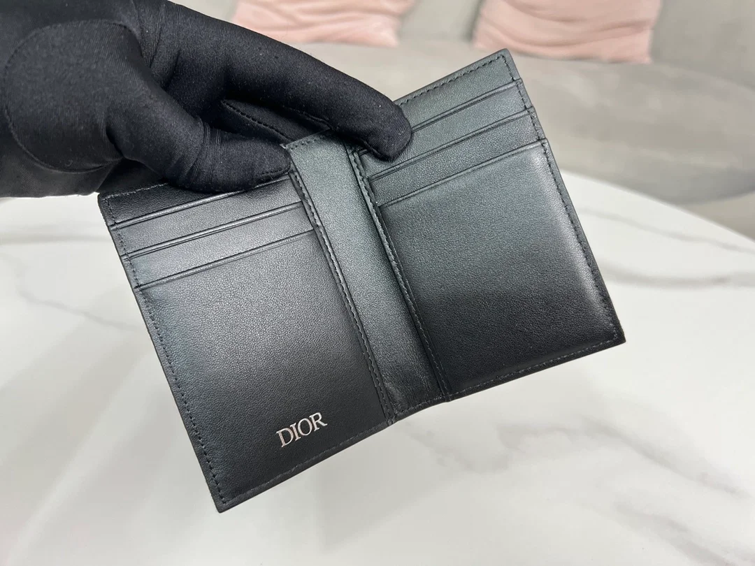 디올 오블리크 카드 홀더 블랙