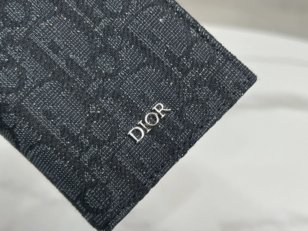 디올 오블리크 카드 홀더 블랙