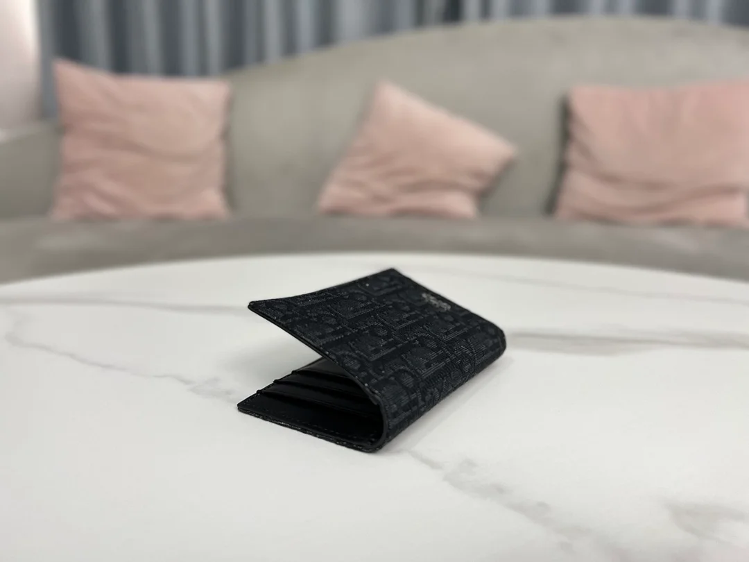 디올 오블리크 카드 홀더 블랙