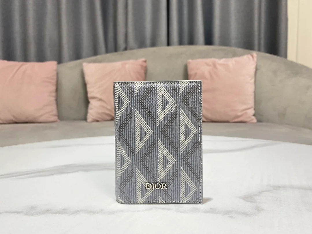 디올 2단 카드 홀더 그레이