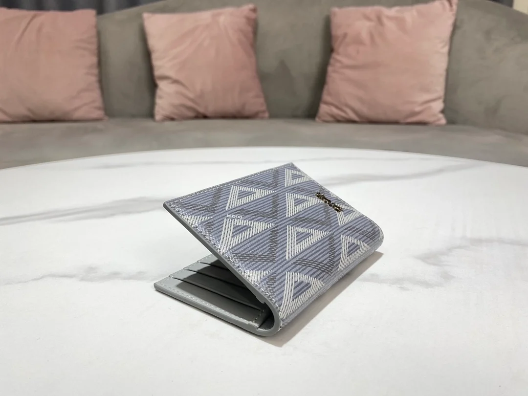 디올 2단 카드 홀더 그레이