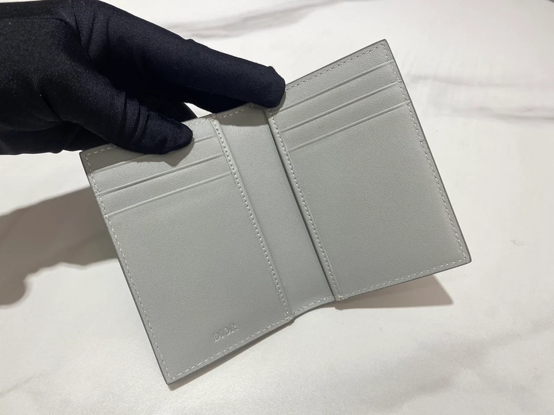 디올 2단 카드 홀더 그레이
