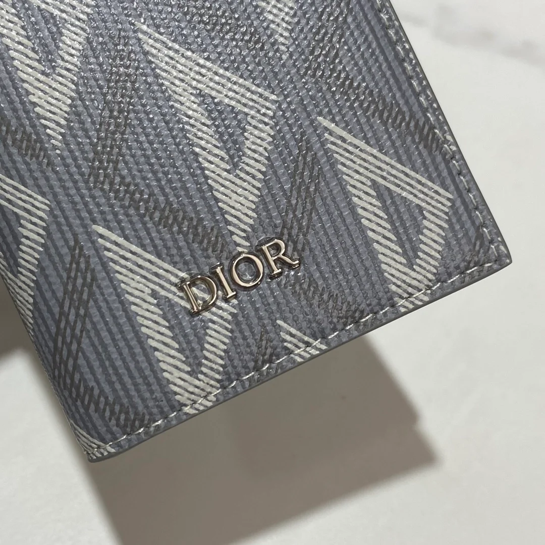 디올 2단 카드 홀더 그레이