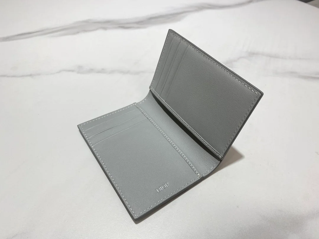 디올 2단 카드 홀더 그레이