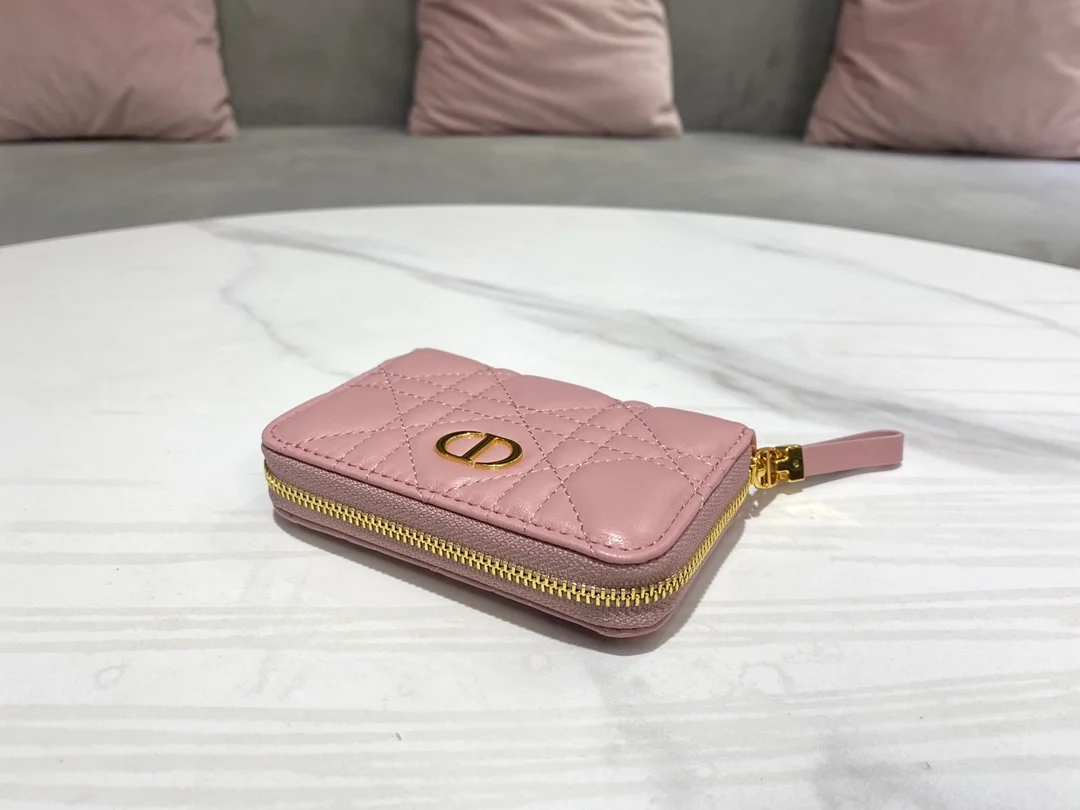 디올 카로 카드지갑 핑크
