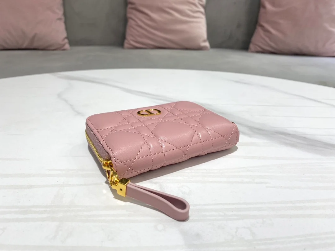 디올 카로 카드지갑 핑크