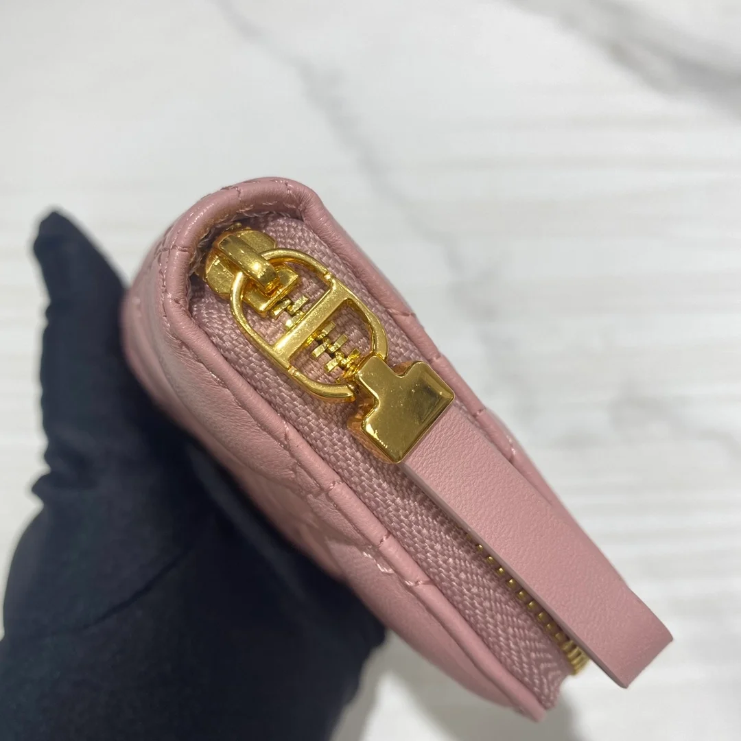 디올 카로 카드지갑 핑크