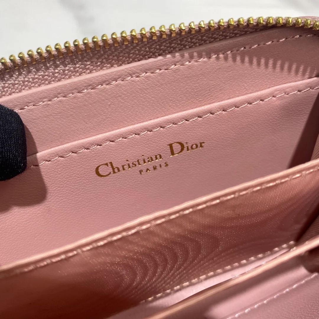 디올 카로 카드지갑 핑크