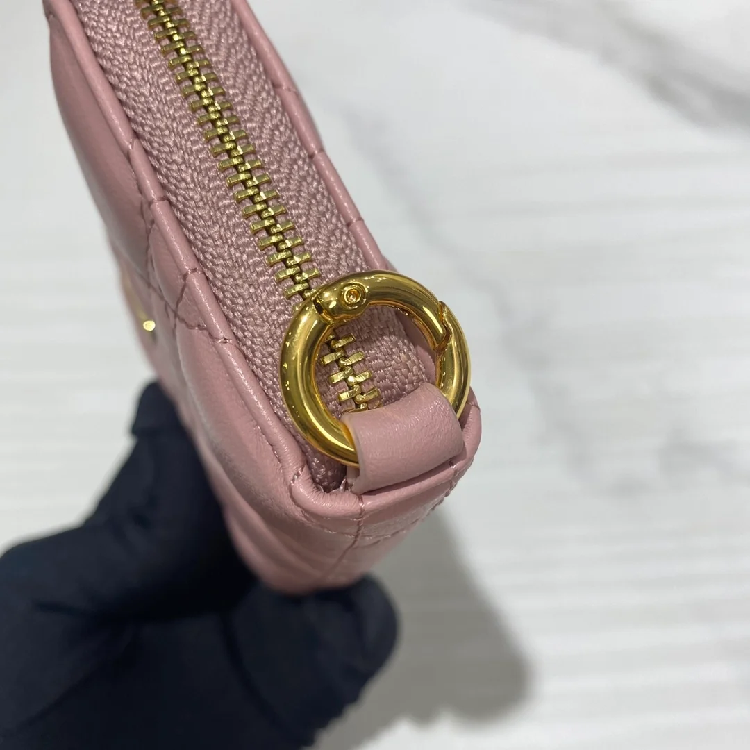 디올 카로 카드지갑 핑크