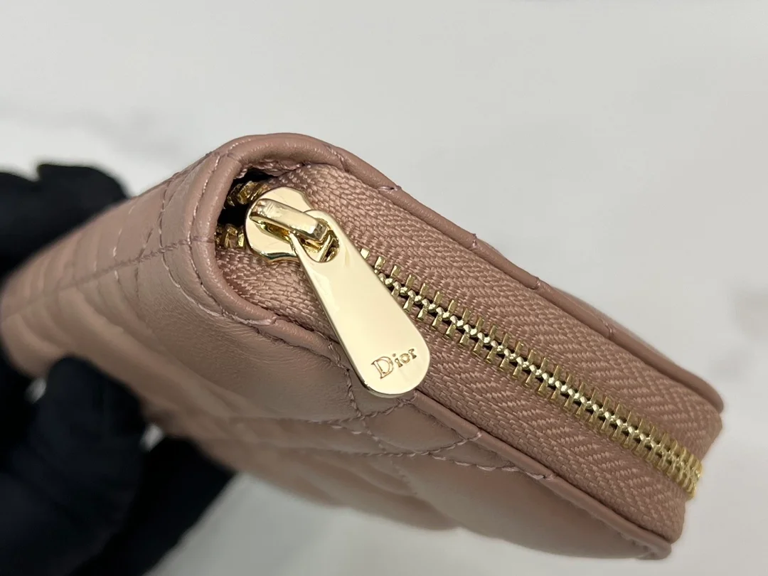 디올 레이디 VOYAGEUR 스몰 동전 지갑 핑크