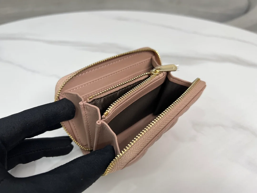 디올 레이디 VOYAGEUR 스몰 동전 지갑 핑크