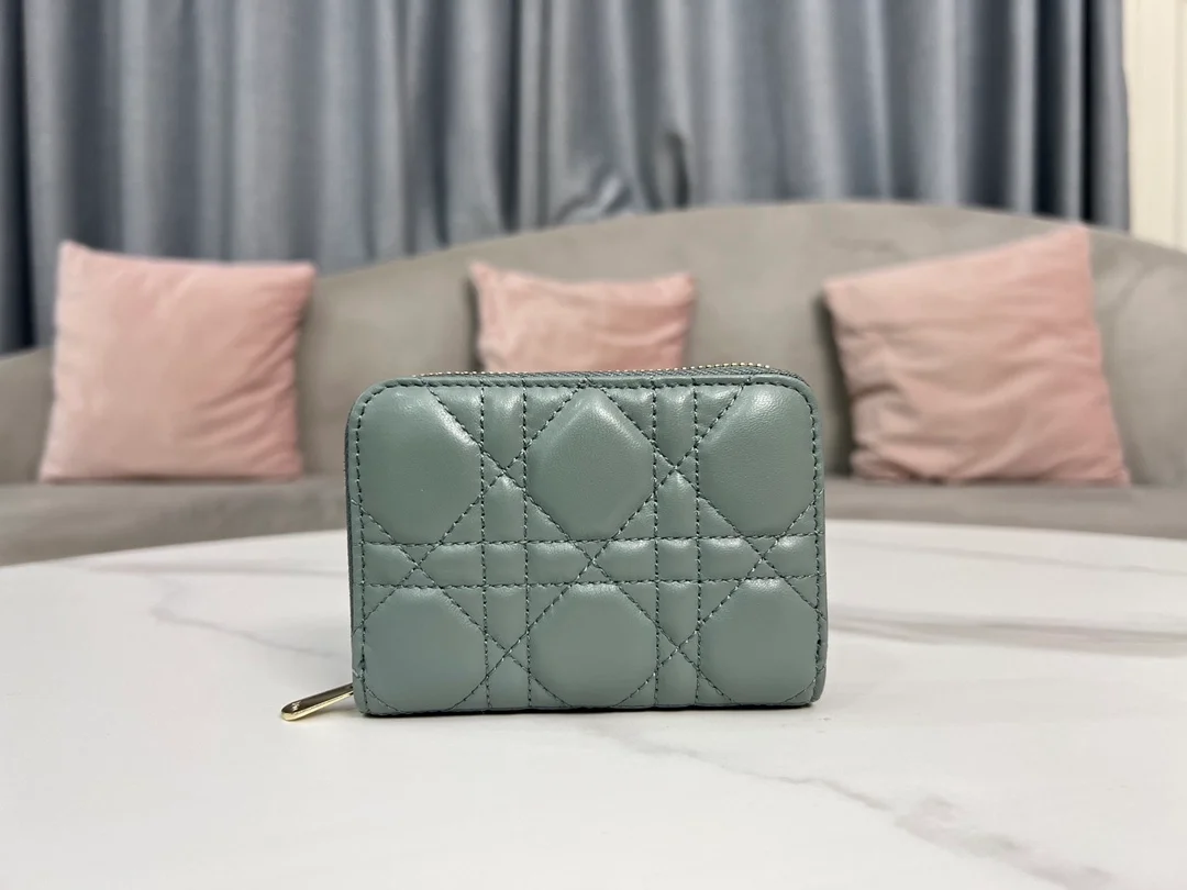 디올 레이디 VOYAGEUR 스몰 동전 지갑 그레이