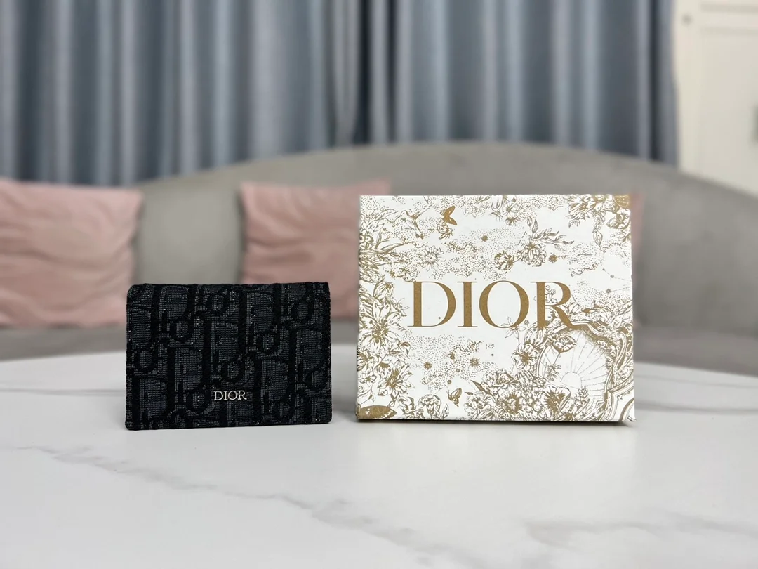 디올 오블리크 비즈니스 카드 지갑 블랙