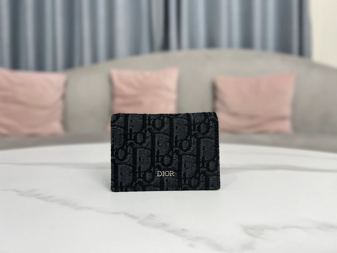 디올 오블리크 비즈니스 카드 지갑 블랙