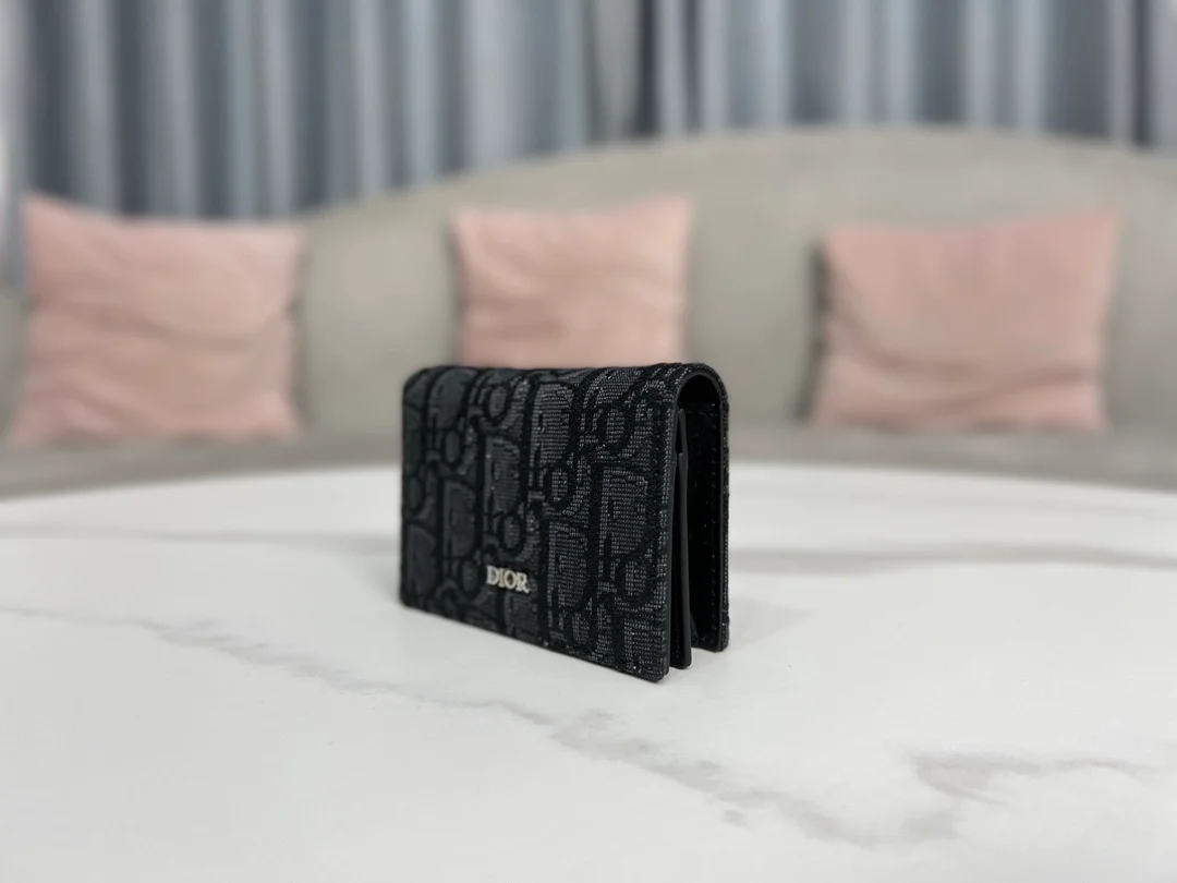 디올 오블리크 비즈니스 카드 지갑 블랙