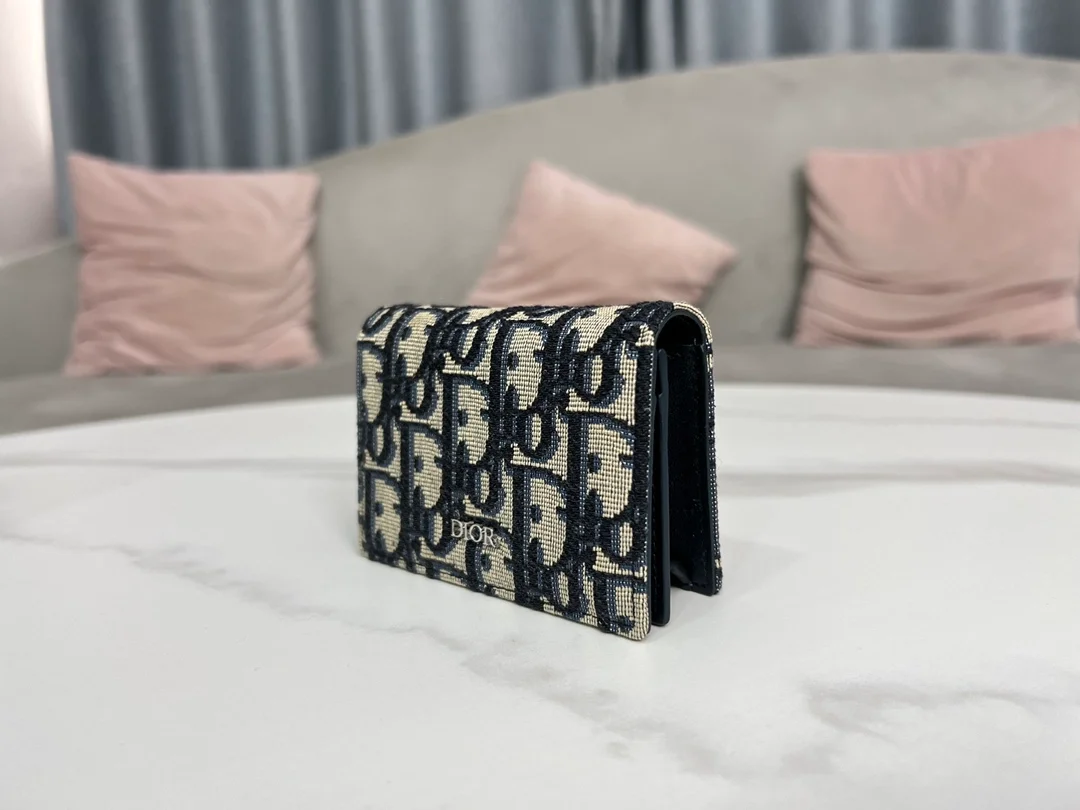 디올 오블리크 비즈니스 카드 지갑 베이지