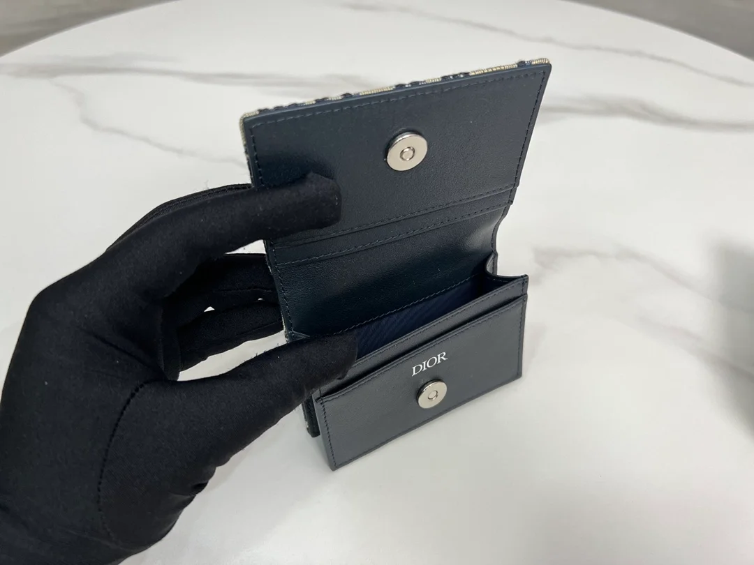 디올 오블리크 비즈니스 카드 지갑 베이지