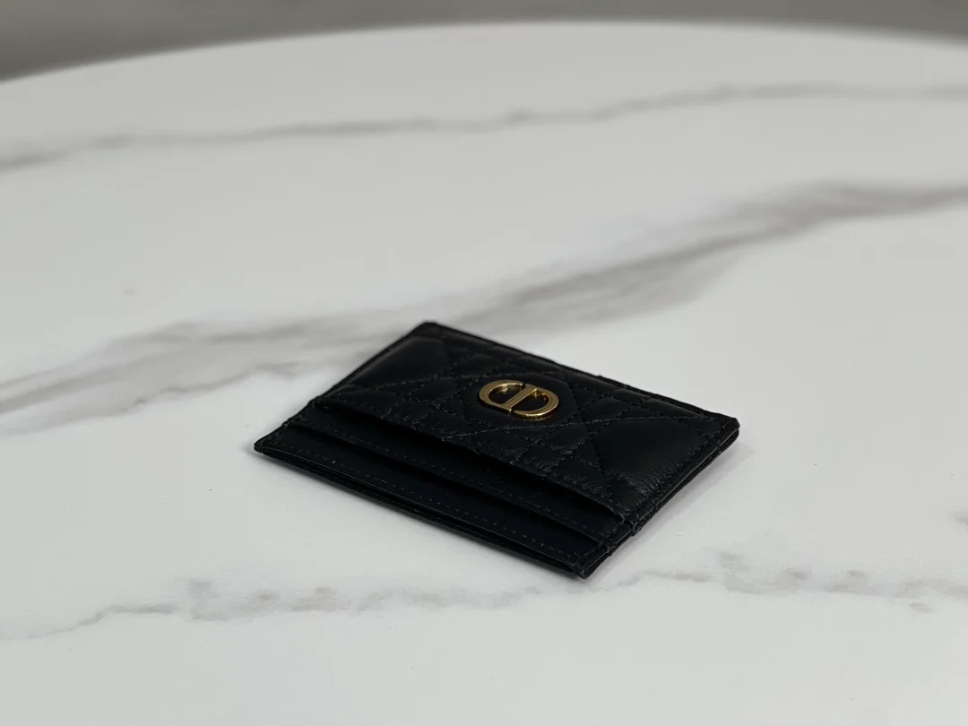 디올 카로 5-슬롯 카드 지갑 블랙