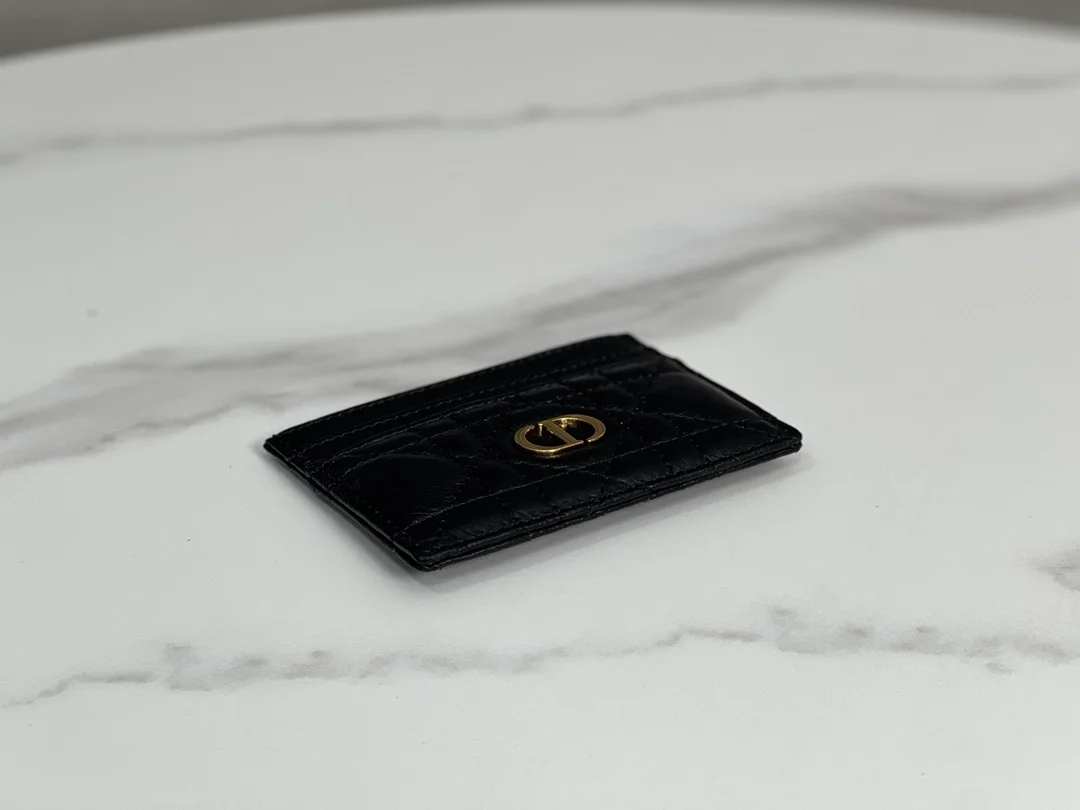 디올 카로 5-슬롯 카드 지갑 블랙