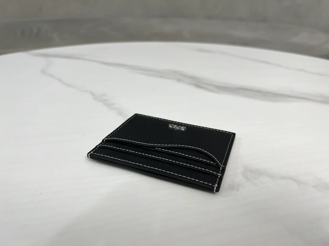 디올 새들 2단 카드 지갑 블랙