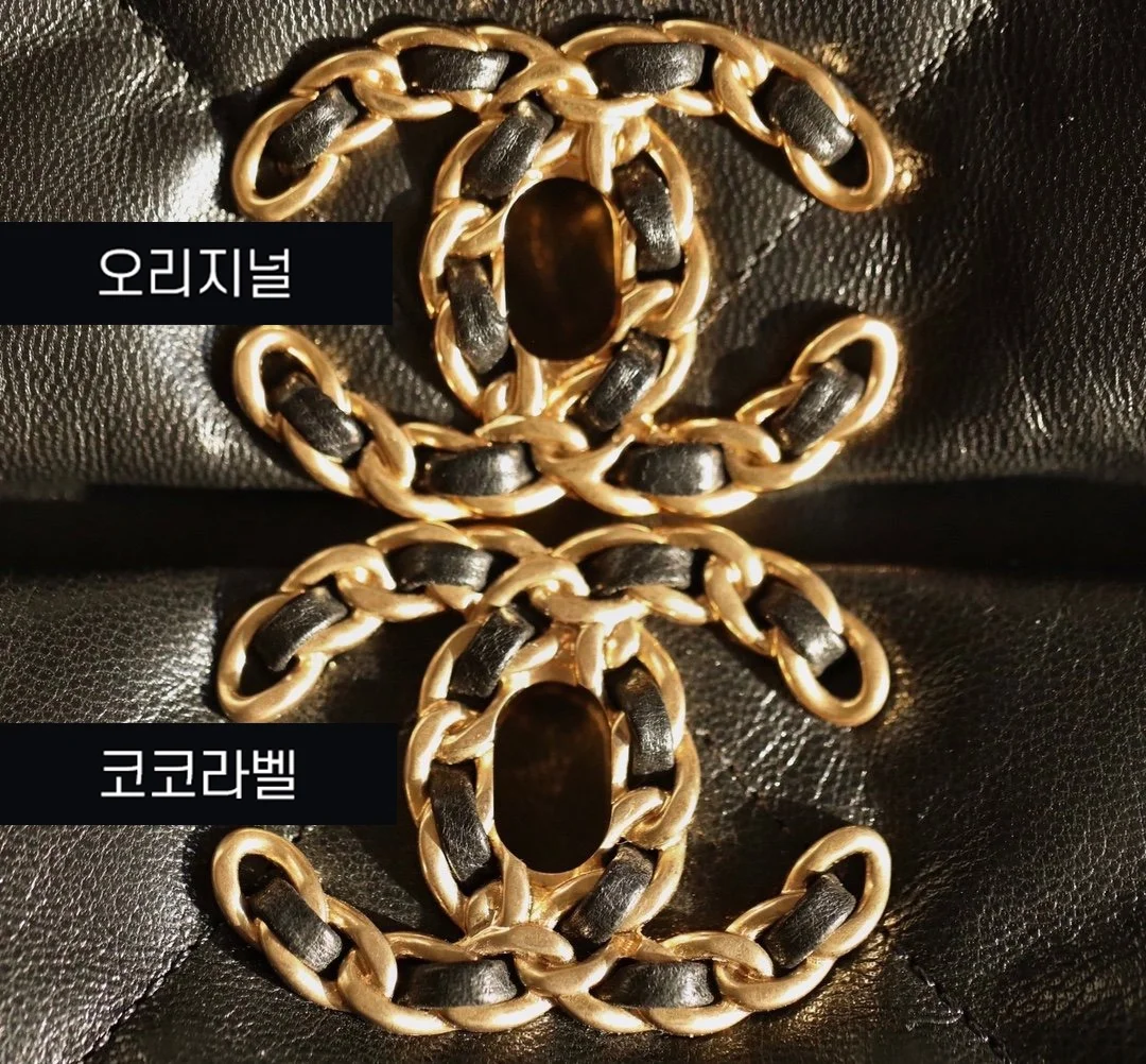 샤넬 19백 미디움 램스킨 블랙 골드