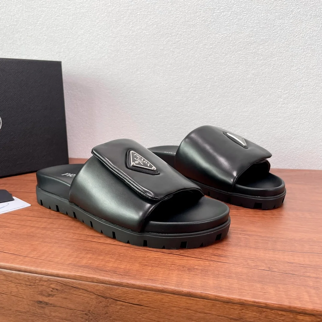 프라다 소프트 패딩 20mm 슬라이드 샌들