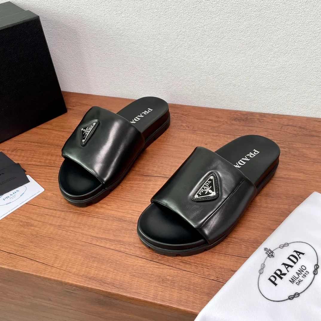 프라다 소프트 패딩 20mm 슬라이드 샌들
