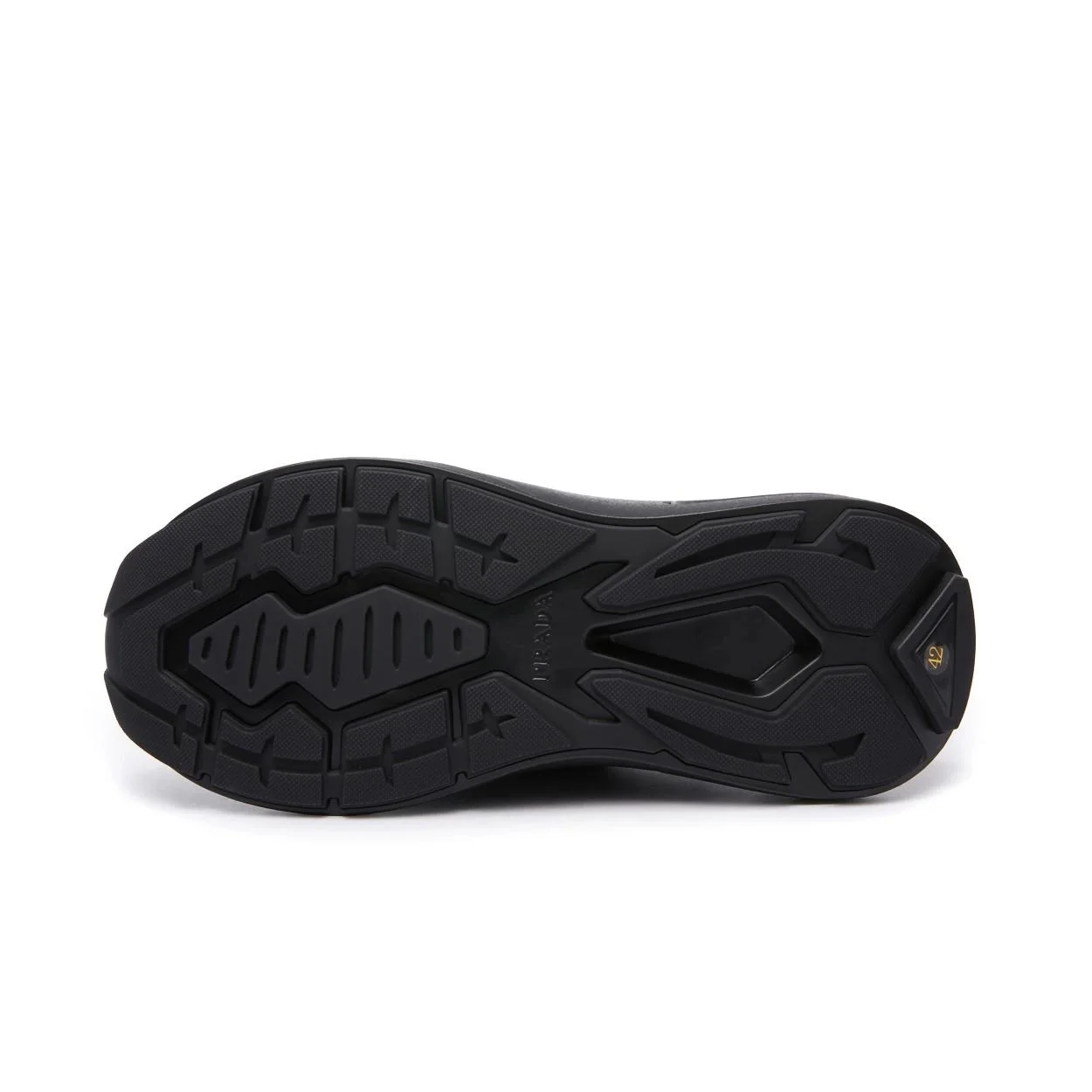 프라다 패널 가죽 청키 스니커즈 블랙