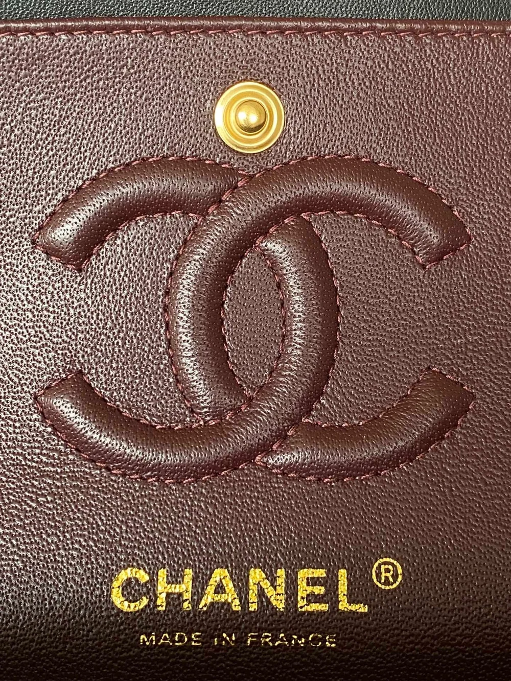 샤넬 클래식 스몰 램스킨 블랙 골드