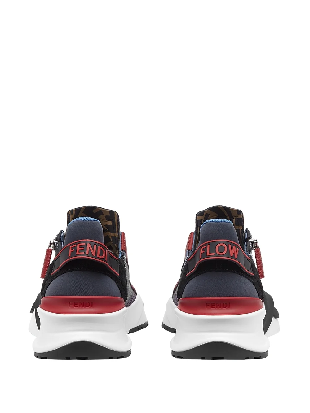 펜디 플로우 레드 나일론 로우탑 스니커즈