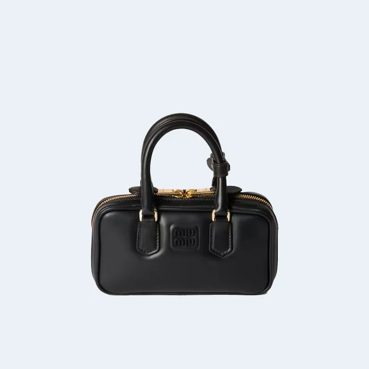 미우미우 미니 아르카디 가죽백 블랙