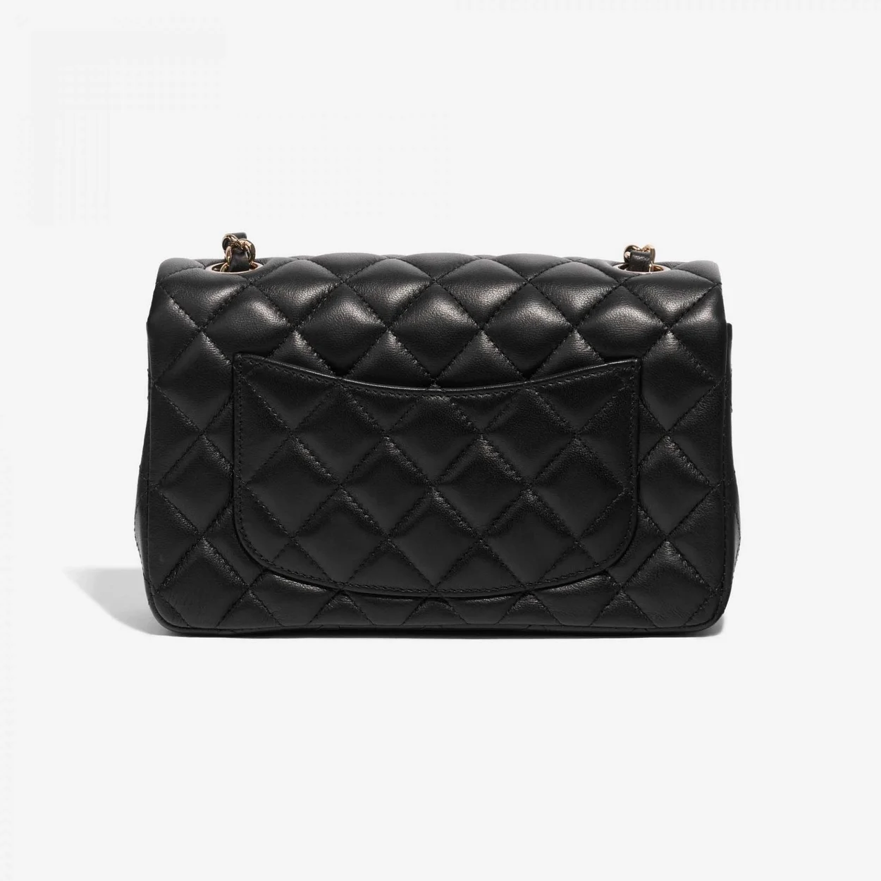 샤넬 클래식 미니 램스킨 블랙 골드