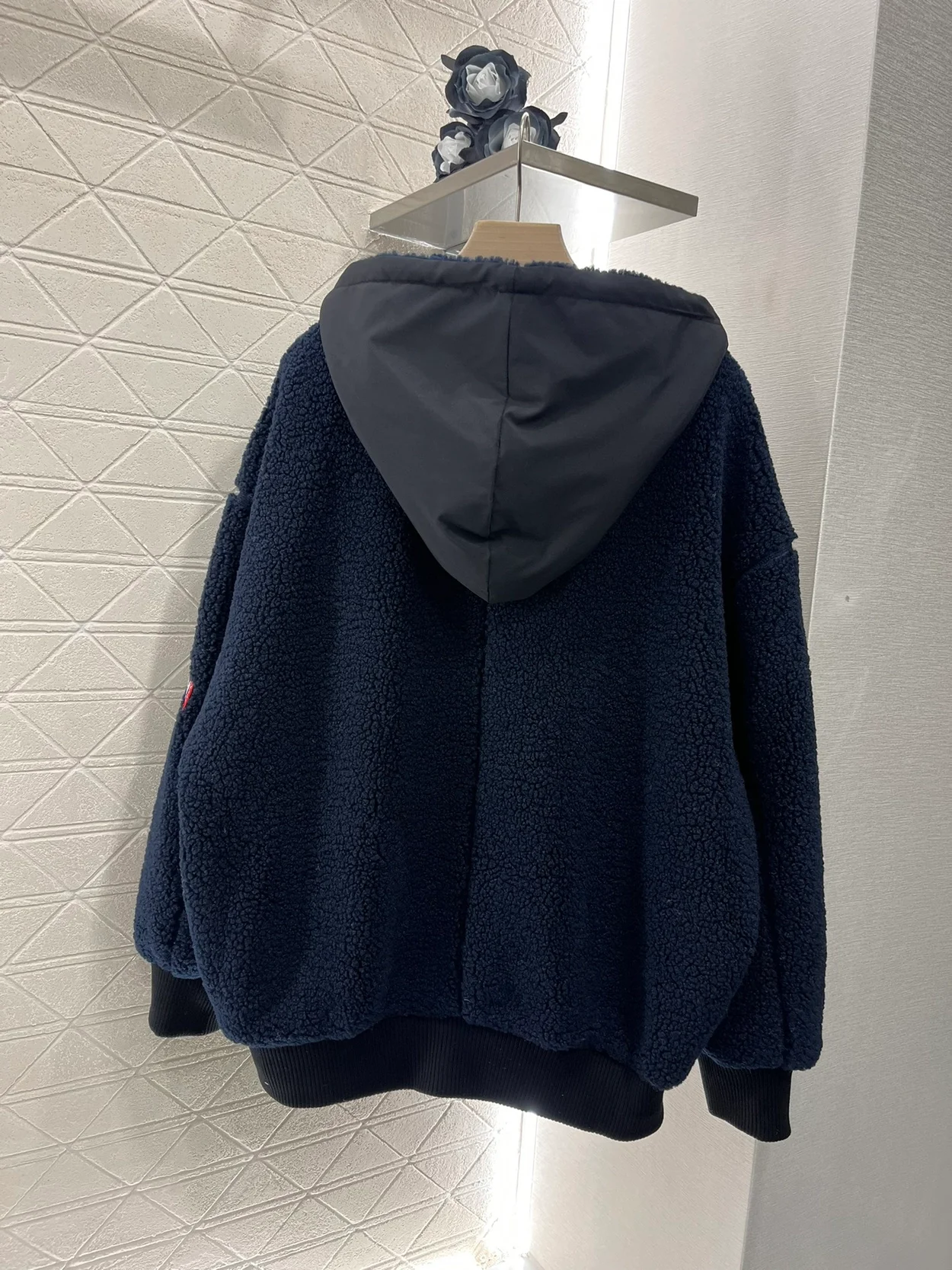 캐나다구스 오버사이즈 플리스 후디 네이비