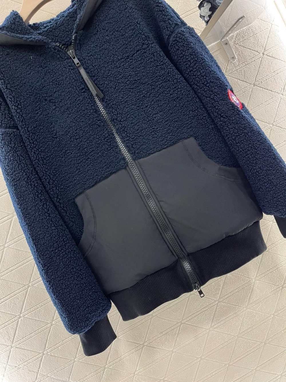 캐나다구스 오버사이즈 플리스 후디 네이비