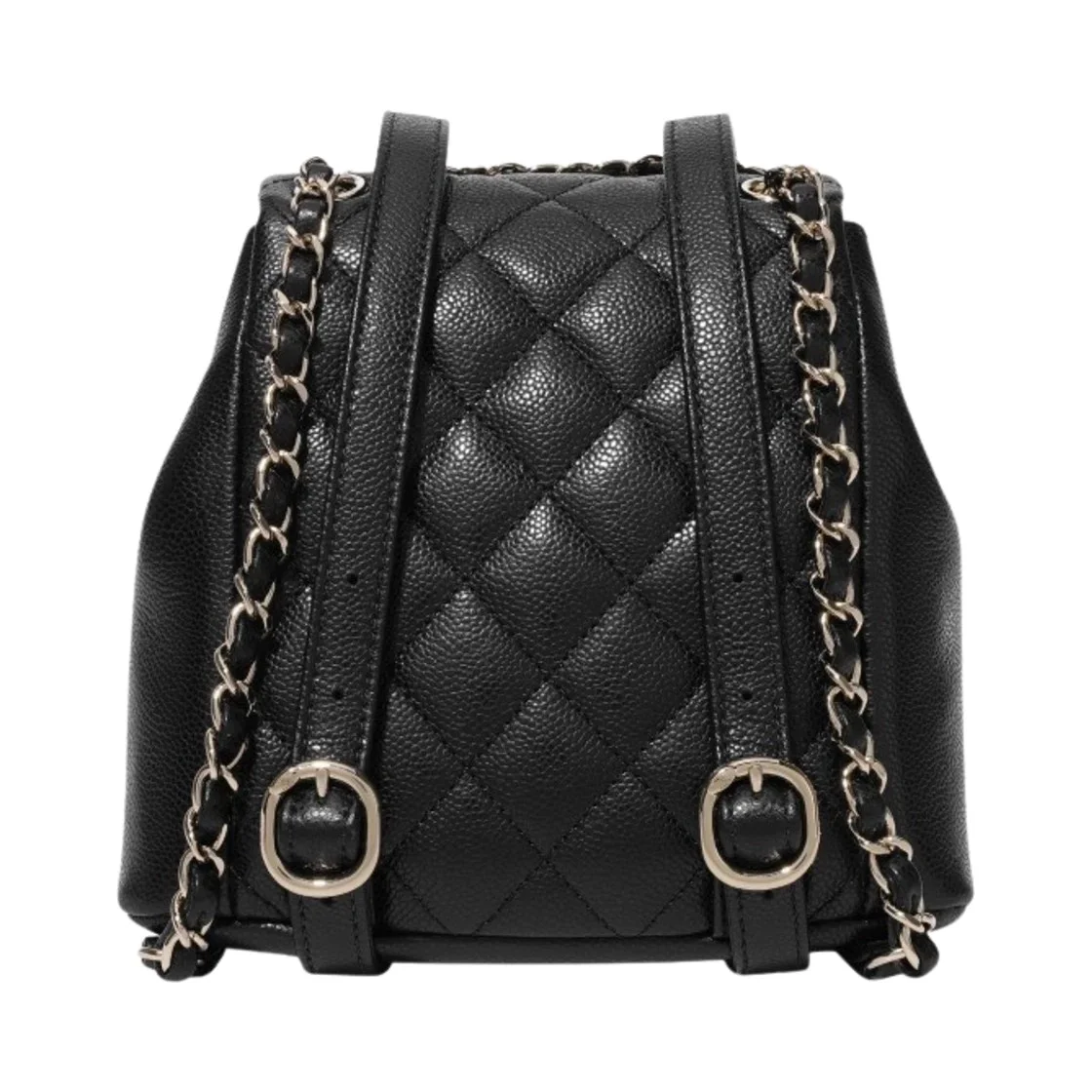 샤넬 23P 투 포켓 듀마 백팩 스몰 캐비어 블랙