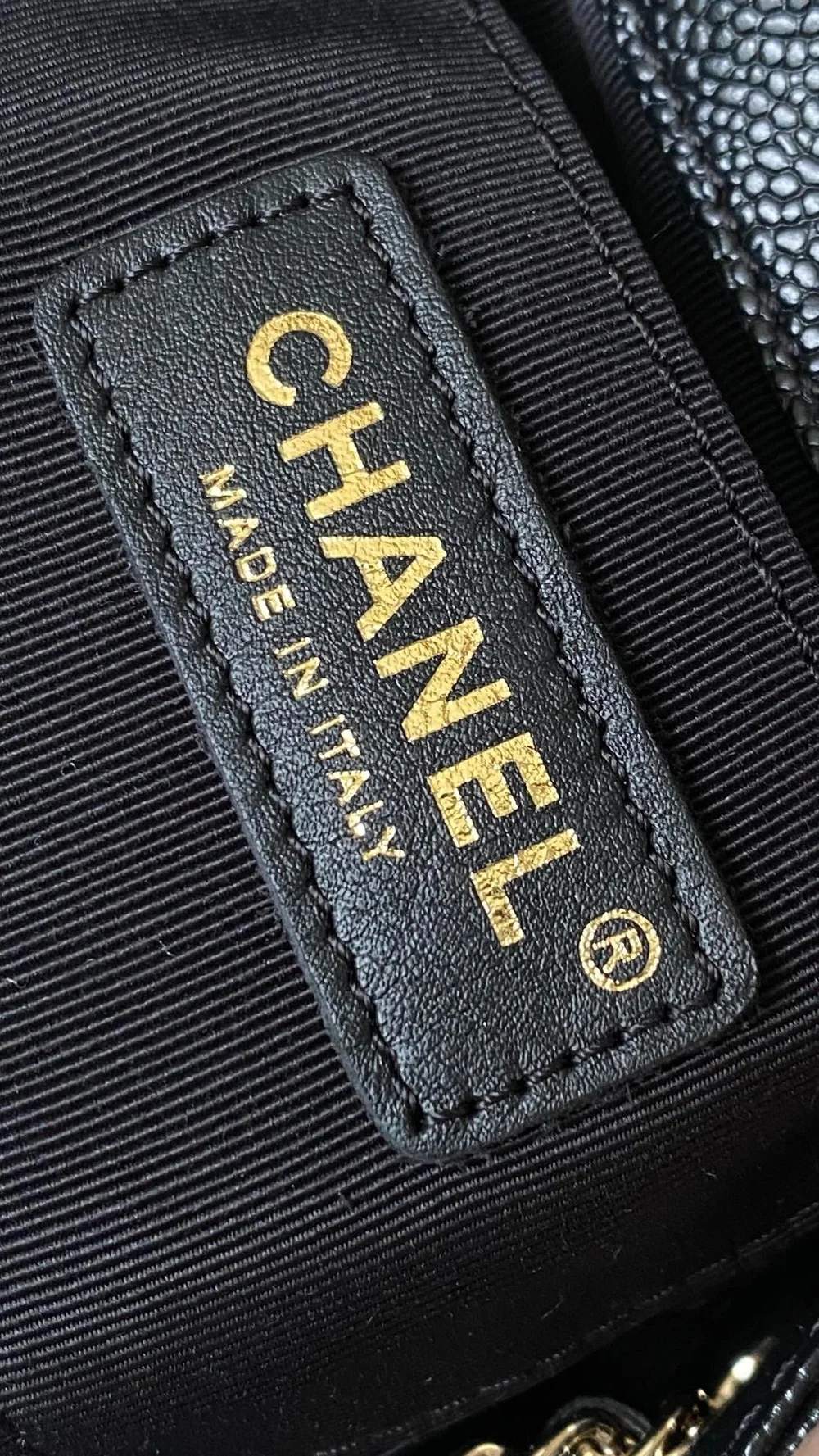 샤넬 23P 투 포켓 듀마 백팩 스몰 캐비어 블랙