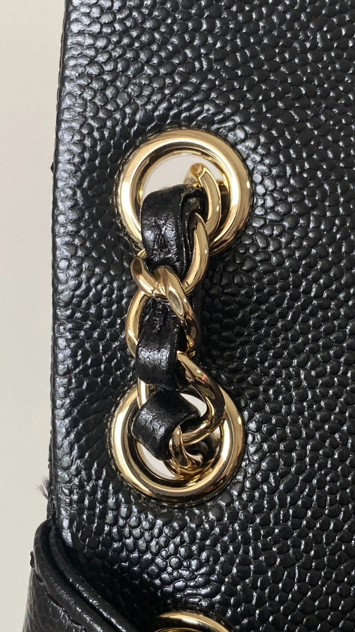 샤넬 23P 투 포켓 듀마 백팩 스몰 캐비어 블랙