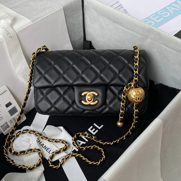 샤넬 클래식 골드 뉴미니 골든볼 AS1787