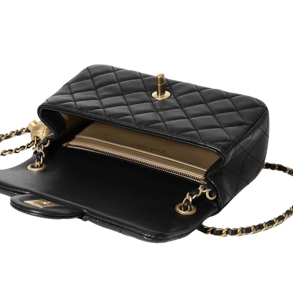 샤넬 클래식 골드 뉴미니 골든볼 AS1787